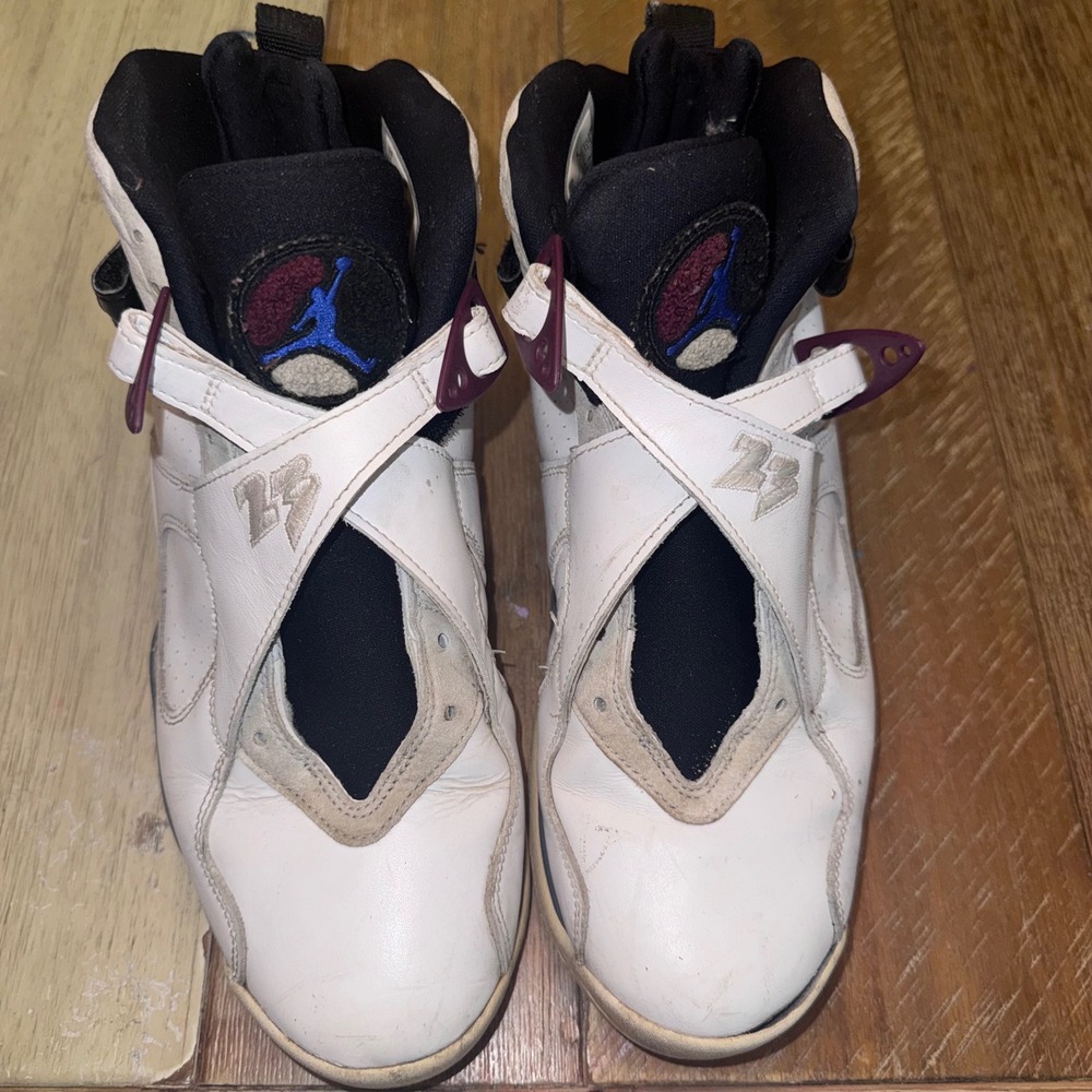 Jordan 8 Retro Burgundy Mens Size 10 White Black Good CI1236-104 High Top